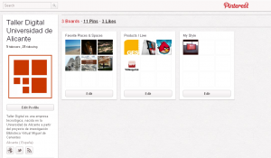 Perfil de Taller Digital en Pinterest